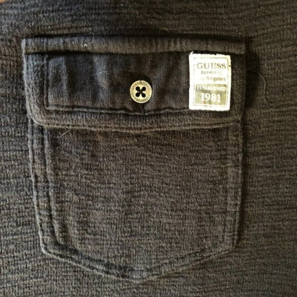 Guess Dark Grey Casual Long Sleeve Top Size XL - Picture 7 of 11
